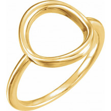 14K Yellow Circle Ring - 51602102P