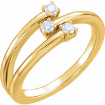 14K Yellow 1/5 CTW Diamond Freeform Ring - 123141601P