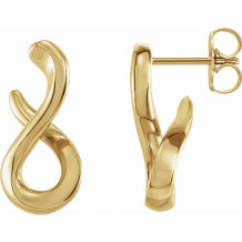 14K Yellow Infinity-Inspired Drop Earrings - 87080601P