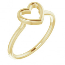 14K Yellow Heart Ring - 51638102P