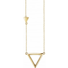 14K Yellow Triangle 18 Necklace - 65239560001P
