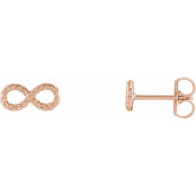 14K Rose Infinity-Inspired Rope Earrings - 86682602P