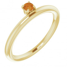 14K Yellow Citrine Stackable Ring - 12328660031P