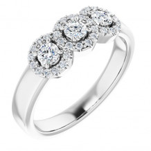 14K White 3/8 CTW Diamond Engagement Ring - 12283260000P