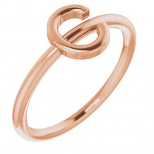 14K Rose Initial C Ring - 51895115P