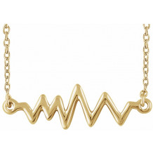 14K Yellow Heartbeat 16-18 Necklace - 65213360000P