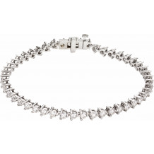 14K White 5 CTW Diamond Line 7 1/4 Bracelet - 6750160001P