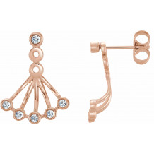 14K Rose 1/6 CTW Diamond Earrings - 65234360002P