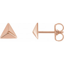 14K Rose Pyramid Earrings - 86536602P