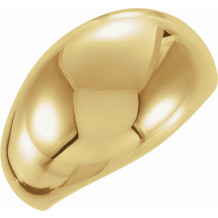 14K Yellow 12 mm Dome Ring - 50199247737P