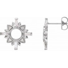 14K White 1/2 CTW Diamond Starburst Earrings - 87031600P