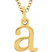 14K Yellow Lowercase Initial a 16 Necklace - 8578070000P