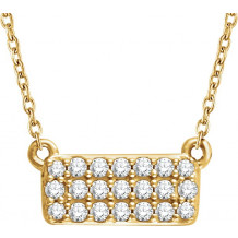14K Yellow 1/6 CTW Diamond Cluster 16-18 Necklace - 65183860000P