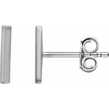 Platinum Vertical Bar Earrings - 651868103P