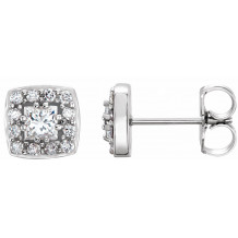 14K White 1/2 CTW Diamond Earrings - 862876000P