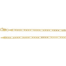 14K Yellow 3 mm Solid Figaro 8 Chain - CH9244593P