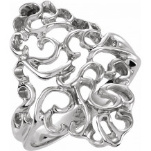 14K White Freeform Ring - 536018576P