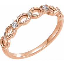 14K Rose .08 CTW Diamond Infinity-Inspired Ring - 123285602P
