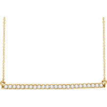 14K Yellow 1/3 CTW Diamond Bar 16-18 Necklace - 65108460003P