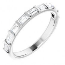 14K White 5/8 CTW Diamond Straight Baguette Anniversary Band - 123178604P