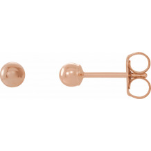 14K Rose 3 mm Ball Earrings - 208651018P