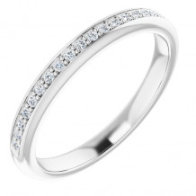 14K White 1/8 CTW Diamond Band for 6 mm Square Ring - 12216860001P