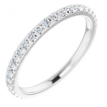 14K White 3/8 CTW Diamond French-Set Anniversary Band - 123430600P