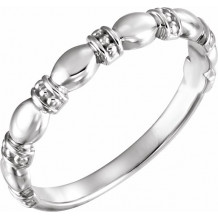 14K White Stackable Ring - 51571101P