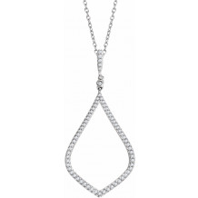14K White 1/4 CTW Diamond 18 Necklace - 65197960000P