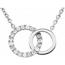 14K White .06 CTW Diamond Circle 18 Necklace - 65193860000P