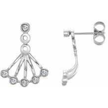 14K White 1/6 CTW Diamond Earrings - 65234360000P