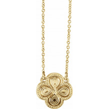 14K Yellow 18 Clover Necklace - 86516601P