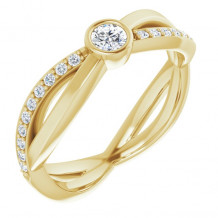 14K Yellow 3.4 mm Round 1/3 CTW Diamond Infinity-Inspired Ring - 122897601P