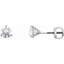 14K White 1/3 CTW Diamond Earrings - 6623460079P
