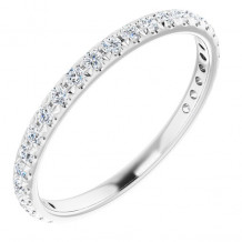 14K White 1/3 CTW Diamond French-Set Anniversary Band - 123223604P