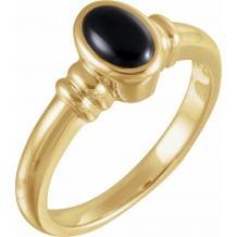 14K Yellow Onyx Bezel-Set Ring - 61946252623P