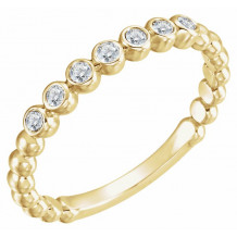 14K Yellow 1/8 CTW Diamond Stackable Ring - 7181360005P