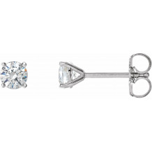 14K White 3/4 CTW Diamond 4-Prong Cocktail-Style Earrings - 297626048P