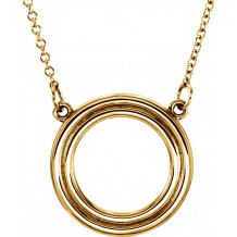 14K Yellow Circle 16 Necklace - 85873100P