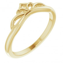 14K Yellow Stackable Crown Ring - 52047102P