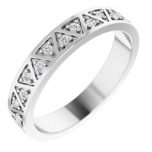 14K White 1/5 CTW Diamond Geometric Anniversary Band - 124245600P