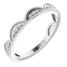 14K White 1/8 CTW Diamond Stackable Ring - 123087600P
