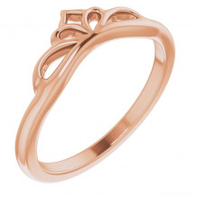 14K Rose Stackable Crown Ring - 52047103P