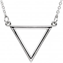 14K White Triangle 16 Necklace - 85872101P