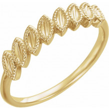 14K Yellow Leaf Ring - 51666105P