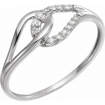 14K White .08 CTW Diamond Ring - 65224260001P