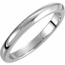 14K White 3 mm Solstice Solitaireu00ae Tapered Knife Edge Matching Band 16 - 50111212659P