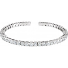 14K White 3 1/3 CTW Diamond Bangle Bracelet - 6808860001P