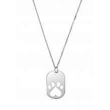 14K White Our Cause for Pawsu2122 Dog Tag 18 Necklace - 85147116P