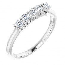 14K White 2.5 mm Round 1/3 CTW Diamond Anniversary Band - 123844708P